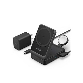 무상 Anker MagGo Wireless Charging Station (Foldable 3-in-1) Qi2 대응 마그넷식 3-in-1 무선 충전 스테이션