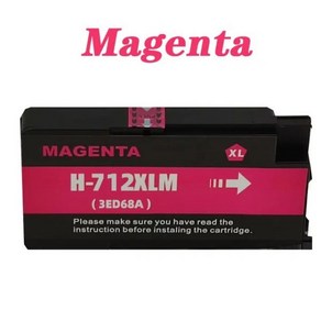 HP호환호환 712 호환 잉크 카트리지 Designjet T210 프린터용, 02 Magenta, 1개