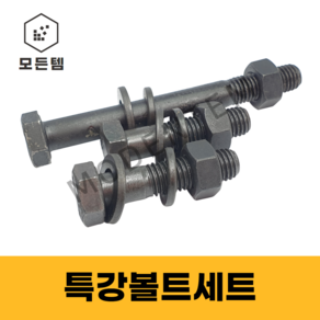 모든템 특강볼트세트M6 M8 M10 M12 육각볼트 특강너트 SCM 볼트 너트 스프링와샤 평와샤 볼트세트, 1개