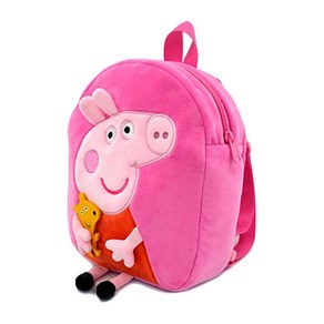 페파 피그 인형 배낭 입체 애니메이션 봉제 가방 명절 선물 높이, 1개, 4.Peppa-backpack