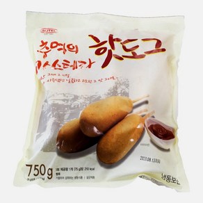 추억의 카스테라 핫도그75 오뗄 냉동 750g(750gx10개), 750g