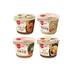 햇반컵반 4종 세트 (황태국밥+김치날치알밥+낙지콩나물비빔밥+미역국밥) x3개, 2세트