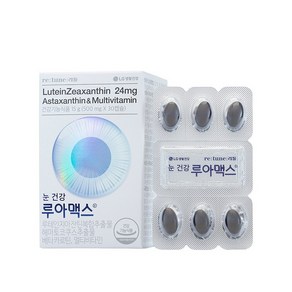 리튠 눈건강 루아맥스 30정 (1개월분) 루테인 지아잔틴 아스타잔틴, 2개