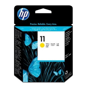 HP 정품 잉크 No.11 C4813A 1000 1100d 1100dtn 1200 1200d 1200dn 1200dtn 1200dtwn 2200 2200se 2200xi, 노랑, 1개