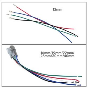 온 오프 전원 LED 조명 방수 금속 푸시 단추 스위치 확장 서클 3V 6V 12V 24V 110V 220V ip65 12mm 16mm 19mm 22mm, 1개, 111) Socket cable - 3-9V5V-19m