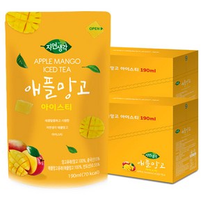 자연생각 애플망고 아이스티 190mlx20팩, 190ml, 20개