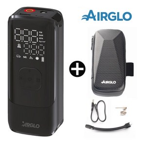 에어글로 스마트 전동펌프 AIRGLO 자전거 오토바이 자동차 타이어 공기압 무선 전동펌프, 1개