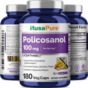 NusaPure Policosanol 100mg 누사푸어 폴리코사놀 100mg 180캡슐