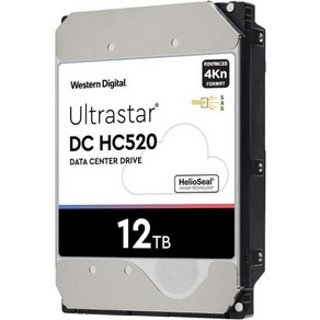 HGST WD Ultasta DC HC520 HUH721212AL4200 12TB HDD 7200RPM SAS 12Gb s 인터페이스 4Kn ISE 3.5인치 헬륨 데이터, 1개