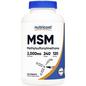 뉴트리코스트 MSM 2000mg 타블렛, 1개, 240정