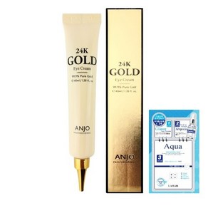 순금으로 주름개선 피부보습 영양공급을 한 번에 앙쥬 24k 골드 아이크림 ANJO 24K GOLD EYECREAM (LAFFIR 3step maskpack 증정), 1개, 40ml