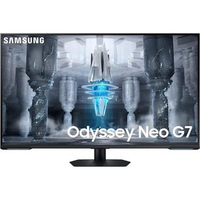 삼성 43 오디세이 네오 G7 시리즈 4K UHD 스마트 게이밍 모니터 144Hz 1ms VESA 디스플레이 HDR600 퀀텀 매트릭스 기술 AMD 프리싱크 프리미엄 프로 LS, 43-inch, QLED Neo G7_Flat 144Hz