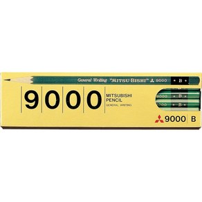 MITSUBISHI Pencil 미츠비시 연필 9000 B 1 다스 K9000B, 1개, 상품명참조