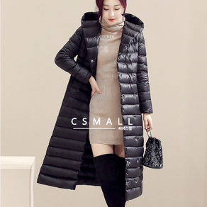 cs mall 여성 경량 롱 패딩 코트 AJ39