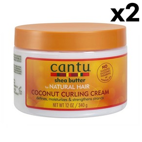 Cantu Coconut Culing Ceam 칸투 코코넛 컬 크림 340g 2팩, 1개