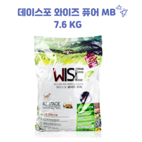 데이스포 전연령 와이즈 퓨어 중간알 강아지 소프트사료, 1개, 7.6kg, 연어