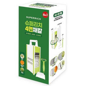 슈퍼리치 4면 채칼 무채칼 채썰기 만능 멀티 채칼 다용도 야채 슬라이서 감자칼 가는채칼 양배추채칼, 슈퍼리치 4면채칼, 1개