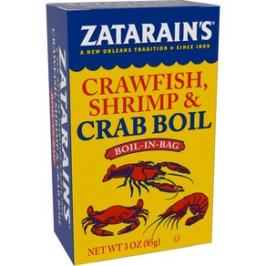 Zataain's Cawfish Shimp & Cab Boil 3 Oz Zataain's 가재 새우 & 게 삶기 3온스, 1개, 85g