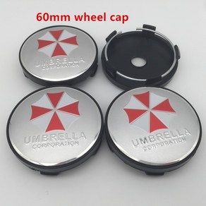 4pcs 56mm 우산 로고 자동차 휠 센터 커버 허브 캡 배지 엠 블 럼 스티커 스타일링 액세서리, 11 60mm silve cap 2, 4개