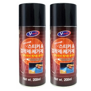 브이텍 스티커 앤 접착제 제거제 200ml, 2개