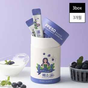 빼소 효소 유산균 블루베리 요거트 맛 이너뷰티 다이어트보조제, 90g, 3개