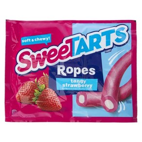 [미국직배송]스윗타르트 소프트 & 츄이 로프 젤리 (세가지 종류) SweeTARTS Soft and Chewy Ropes Candy 탠지 딸기, 1개, 255.1g