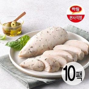 (G) 하림 수비드 닭가슴살 바질올리브 100g 10팩, 10개