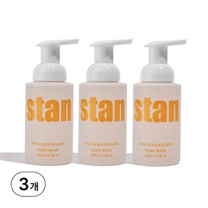 stan 스탠 퍼퓸 버블 핸드워시 바질 앤 만다린향, 3개, 250ml