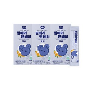 또또맘 유아용 빌베리 앤 베리 젤리, 빌베리맛, 150g, 3개