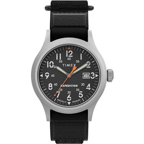 Timex 타이맥스 남성용 엑스페디션 스카우트 솔라 캐쥬얼 시계 40mm 쿼츠 레더 스트랩 베이지 20 TW4B247009J