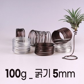[100g] 분재철사 공예용 원예용 알루미늄 와이어 철사 공예 원예 식물 화분 지지대, 1개