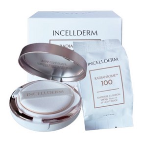 인셀덤 [100%인셀덤최신정품] 래디언솜 100 앰플 쿠션 SPF50+ PA++++ 광채완벽밀착커버 승무원쿠션 트윈케익 13g, 1개, 21호 라이트(본품+리필)