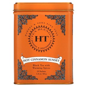 Haney Sons HT 티 블렌드 핫 시나몬 선셋 티백 20개 40g(1.4oz), 20개입, 1개