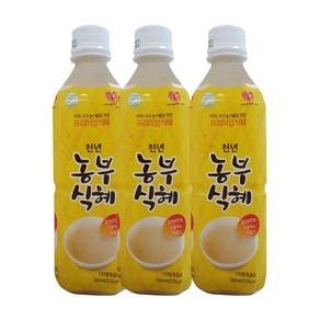 천년 농부식혜 지리산 전통 수제 식혜 500ml 3병, 3개