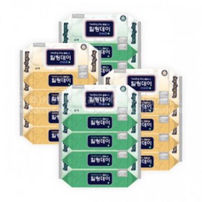 힐링데이 대형 물티슈 평지 캡형, 60매, 20개