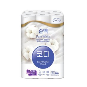 코디 순백 25mx30롤 3겹 화장지, 30롤, 1개