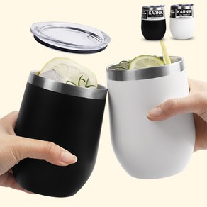 볼딩 스텐 머그컵 텀블러 (뚜껑포함), 1개, 355ml, 화이트