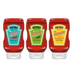 [Heinz] 미국 하인즈 매운맛 토마토 케찹 3종 하바네로 할라피뇨 치폴레 Heinz Spicy Ketchup