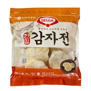 롯데 한입 감자전 500g/냉동 에어프라이어 부침개 전 전통주 막걸리 안주 야식 반찬 간식, 1개, 500g