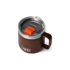 예티 램블러 텀블러 YETI Ramble 14oz 머그 MagSlide 스테인리스, Wetlands 브라운, 1개