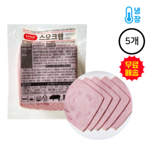 에쓰푸드 스모크햄슬라이스(사각), 500g, 5개