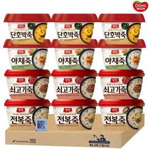 [블루존] 동원 양반죽 쇠고기죽3+야채죽3+단호박죽3+전복죽3 맛소금, 287.5g, 1개