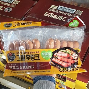 백설 그릴 후랑크 소시지 300g X 4입, 일반포장 동절기만, 4개