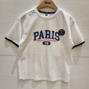 [에스핏] 논현점***대박세일*** 빠른배송 24년 여름신상 남아주니어 PSG 파리생제리망 콜라보 시원하게 멋스러운 반팔티 PSG배색반팔(O/WH)SJY304-MKRT83