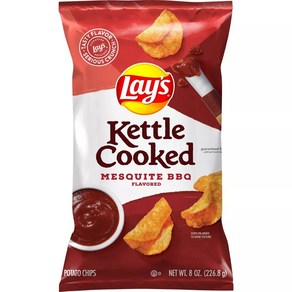 [미국직배송]레이즈 케틀 쿡 메스키트 BBQ맛 감자칩 1개x226g Lay's Kettle Cooked Mesquite BBQ Potato Chips