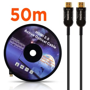 하이브리드 HDMI2.0 AOC 광케이블 50미터 NEXT-2050HAOC, 1개, 100mm