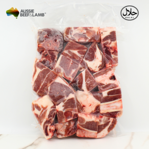 Halal Lamb Shoulde Bone in Stew-Cuy-Cut Austalia 호주산 할랄 양어깨사각 스튜용 카래용 절단, 2개, 1kg