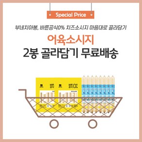 새로미어묵 어육으로 만든 간식 치즈소시지, 바른공식0%치즈소시지 1세트+부네치아봉4개입 1세트, 2개