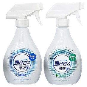 온마음샵 페브리즈 섬유탈취제 항균플러스 370ml 2개 깨끗한향/산뜻한향, 1세트