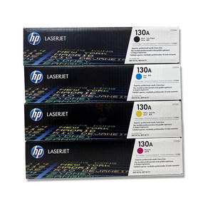 HP 정품토너 130A CF350A CF351A CF352A CF353A MFP M176n M177fw M176 4색세트, 1개, 검정+파랑+빨강+노랑